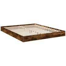vidaXL Bettgestell 160 x 200 cm Räuchereiche