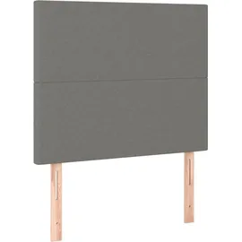 vidaXL Boxspringbett mit Matratze & LED Dunkelgrau 80x200 cm Stoff