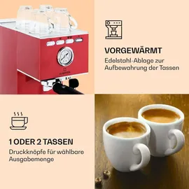 Klarstein Pausa Espressomaker rot