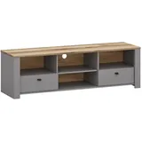 Feldmann-Wohnen Latour Lowboard 165x50x57 cm Grau/Eiche Holz