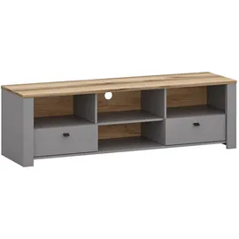 Feldmann-Wohnen Latour Lowboard 165x50x57 cm Grau/Eiche Holz