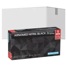arnomed Nitril Black XTRA STRONG Einmalhandschuhe, schwarz 392-S , 1 Packung = 100 Stück, Größe S