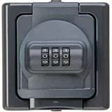 Kopp Blue ELECTRIC - Schutzkontakt-Steckdose mit Zahlenschloss, Farbe: anthrazit, 109815008
