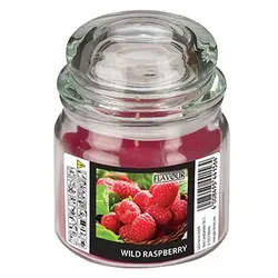 Papstar Maxi-Duftkerzen im Glas, Wilde Himbeere, Ø 90 mm · 120 mm, "Flavour", 4 Stück