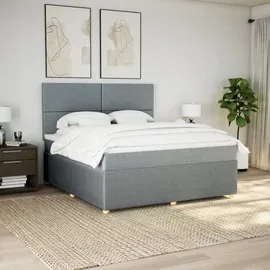 vidaXL Boxspringbett 180 x 200 cm Hellgrau