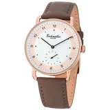 EICHMÜLLER Herrenuhr 3035-01 Slim-Gehäuse beige/rose Lederband 40 mm