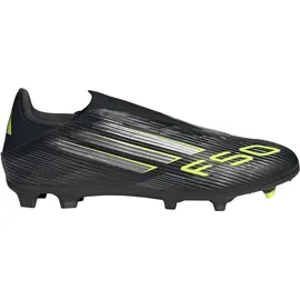 adidas F50 League Laceless FG/MG Core Black / Iron Metallic / Lucid Lemon 44