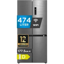 Midea MDRF632FID46 Multi Door (474 l, 1775 mm hoch, Edelstahl)