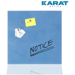 Karat office Design-Glas-Memoboard   Print   Blau