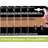 10 x Duracell Alkaline Batterie MN21 A23 V23GA LRV08 8LR932 12V Blister