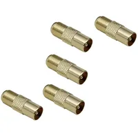 BKL Electronic 0403556 Koax-F-Adapter vergoldet Anschlüsse: Koax-Stecker IEC, F-Buchse