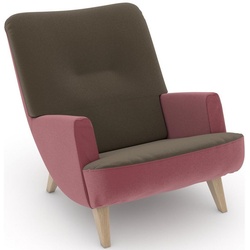 Max Winzer® Loungesessel build-a-chair Borano, im Retrolook, zum Selbstgestalten beige