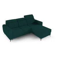 MOEBLO Ecksofa MOSTA I, Couch für Wohnzimmer, Schlafsofa Sofagarnitur Sofa Eckcouch L-Form Wohnlandschaft, Verstellbaren Kopfstützen - (BxHxT): 238x93/109x176 cm, mit Bettkasten und Schlaffunktion grün