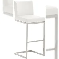 CLP Barhocker Paros, Kunstlederbezug, weiß
