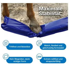 Dönges Balken Set 4 Stück Leder 300 x 17 x 10 cm Gelb/Blau