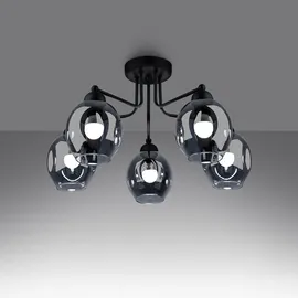 Sollux Kronleuchter Fillan 5 schwarz