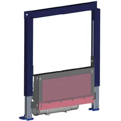Villeroy & Boch Viconnect Wandablaufeinheit inkl. Rahmen (Trockenbau-Element), Montagezubehör, blau