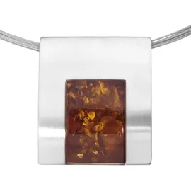 Ostsee-Schmuck Gleiter-Venja Halsreif Silber 925/000 - Bernstein
