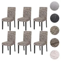 Mendler 6er-Set Esszimmerstuhl Stuhl Küchenstuhl Littau - Textil mit