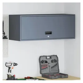 vidaXL Hängeschrank Wandschrank für die Garage mit Gasdrucklift-Tür 90 x 33 x 35 cm Schwarz