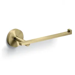 Clou Flat Papierrollenhalter abgewinkelt, Accessoires, Gold gebürstet PVD