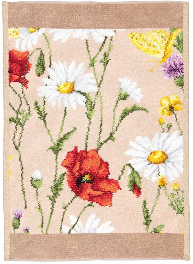 Feiler Handtücher Daisy Field Gästetuch 37x50 cm | safari - beige