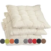 Sunnypillow 4er Set Stuhlkissen mit Bändern 40x40 cm -