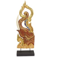 Oriental Galerie Dekofigur Skulptur Elefant rot links 72 cm (1 Stück), traditionelle Herstellung in Handarbeit im Ursprungsland goldfarben