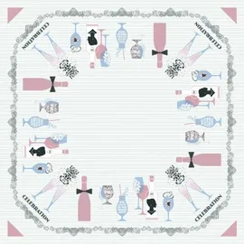 Sovie Horeca Tischdecke Celebration 80 x 80 cm Grau-Rosa