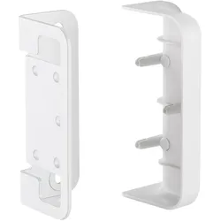 InLine Slatwall Befestigungswinkel für Wandhalterung Panel - weiß - 2er-Set