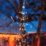 esotec Solar Draht Lichterkette Lichterschleier 100 LEDs 102178 warmweiß