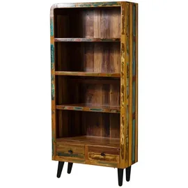 Massivmoebel24 Bücherregal 90 x 35 x 180 cm Mehrfarbig