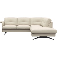 FLEXLUX Ecksofa Glow, super bequem durch hochwertigem Sitzaufbau mit Federkern, L-Form, Modernes skandinavisches Design weiß
