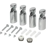 luxebath Halterung für Badheizkörper Chrom für gerade und Gebogene Modelle