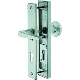 Alpertec Schutzbeschlag Tira Drücker/Knopf Aluminium silber 92 mm