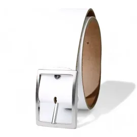 Fronhofer Herrengürtel Leder 3,8 cm Weiß 110 cm