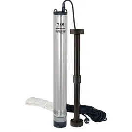 T.I.P. Brunnenpumpe - Tiefbrunnenpumpe Edelstahl mit Automatik, 5.400 l/h, 5,3bar, 53m sandresistent durch erweiterbaren Fuß, ab Brunnen Ø10cm) BigWell 90-53 AUT, 30084