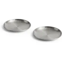 HAY Outdoor Market Speiseteller 2er Set Silber