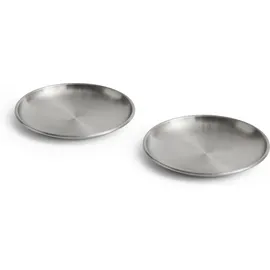 HAY Outdoor Market Speiseteller 2er Set Silber