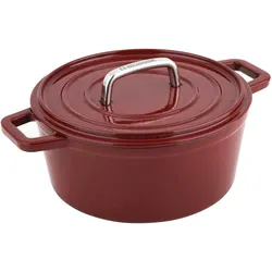CS KOCHSYSTEME, ALPEN 24cm Topf rot, Gusseisen emailliert, backofenfest,induktionsgeeignet
