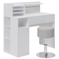 Vicco Schreibtisch, Weiß, 2 Teile, mit Hocker
