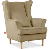 Konsimo Ohrensessel Stralis ¦ creme ¦ Maße (cm): B: 82 H: 108