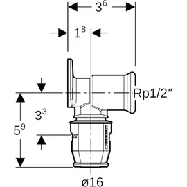 Geberit 650291001 Schlauchanschluss, 1/2'