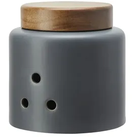 gartenundmoebel.de KHG Aufbewahrungsdose ¦ grau ¦ Steinzeug/Steingut ¦ Maße (cm): H: 13,5 Ø: 13