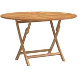 vidaXL Gartentisch Klappbar Ø 110 x 75 cm Teak Braun