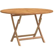 vidaXL Gartentisch Klappbar Ø 110 x 75 cm Teak Braun