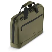 Hama Laptoptasche für Laptops 13,3“ - 14,1“ (leichte Businesstasche als Umhängetasche oder Tragetasche, Notebooktasche mit Organizer-Vorderfach und -Innenfach, wasserabweisend, gepolstert) oliv