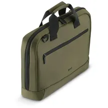 Hama Laptoptasche für Laptops 13,3“ - 14,1“ (leichte Businesstasche als Umhängetasche oder Tragetasche, Notebooktasche mit Organizer-Vorderfach und -Innenfach, wasserabweisend, gepolstert) oliv