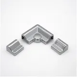 WITEN&NOCK Schwallprofil-Set mit Endstücke und Eckverbinder 90° Chrom