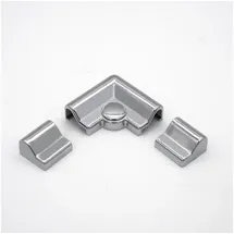 WITEN&NOCK Schwallprofil-Set mit Endstücke und Eckverbinder 90° Chrom
